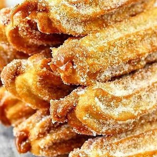 Churros filled with dulce de leche
