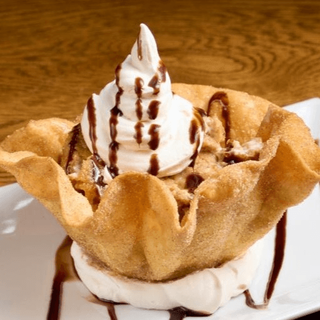 Fried Ice Cream with churros