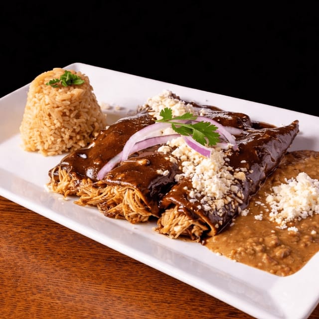 Mole Enchiladas.