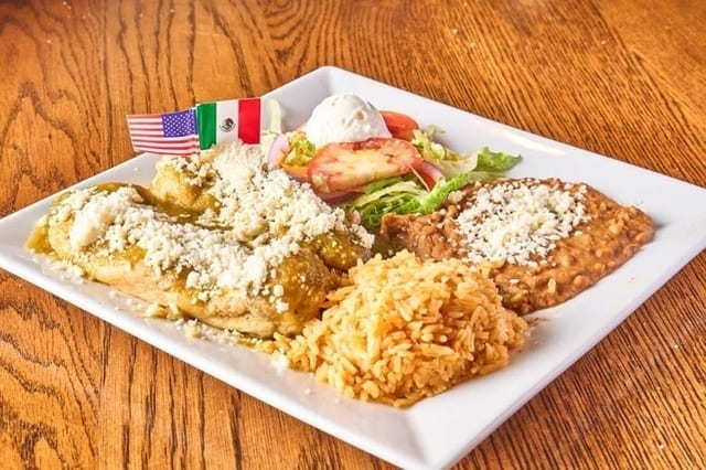 Chiles Rellenos meal.