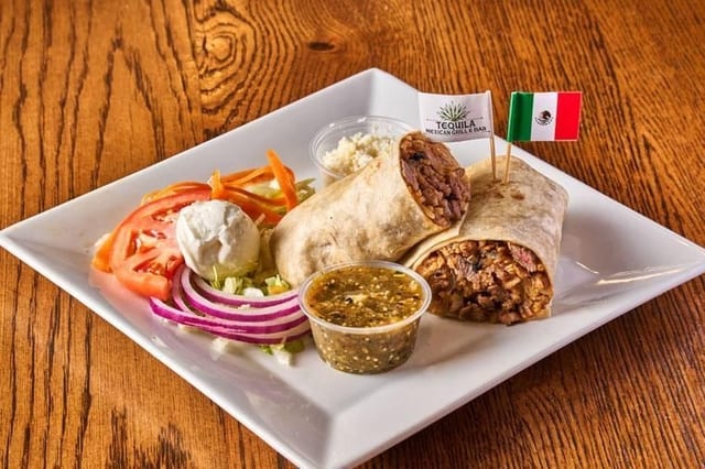 Flank Steak Burrito.