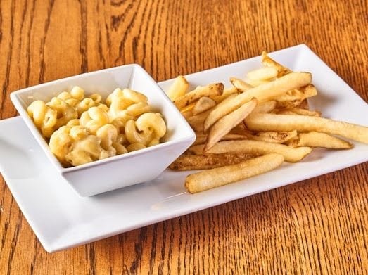 Kids Mac and Cheese with French Fries.