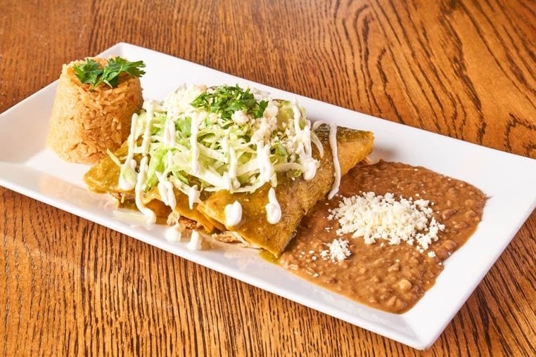 Traditional Chicken Enchiladas.