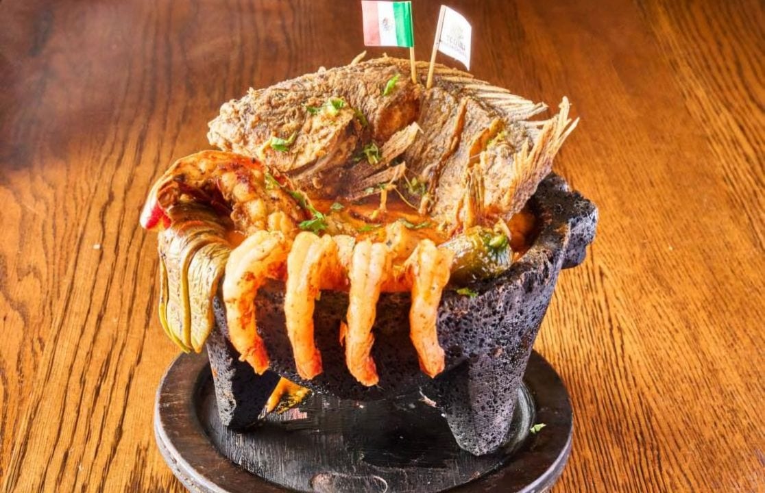 Seafood Molcajete.