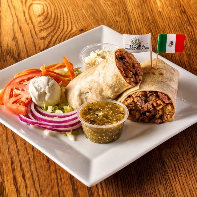 Flank Steak Burrito.