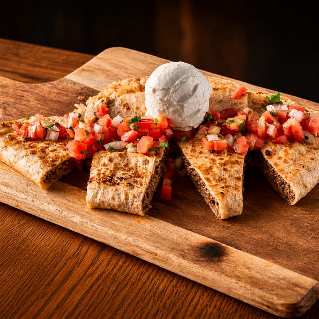 Ground Beef Quesadilla.